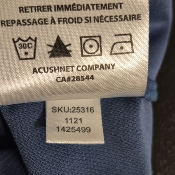 FootJoy Half Zip Performance Golf Vest Men L Blue Custom Club Logo Nylon Blend - Picture 9 of 10